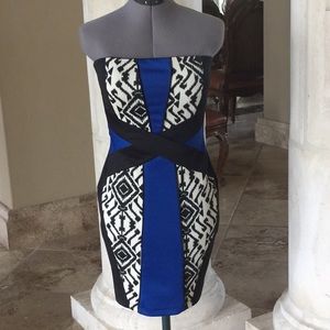 Fable Strapless Zip back dress